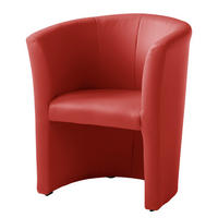 COCKTAILSESSEL - Rot/Schwarz, Design, Kunststoff/Textil (66/75/56cm) - P & B