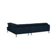 ECKSOFA in Chenille Dunkelblau  280/205 cm  - Schwarz/Dunkelblau, Design, Textil/Metall (280/205cm) - Xora