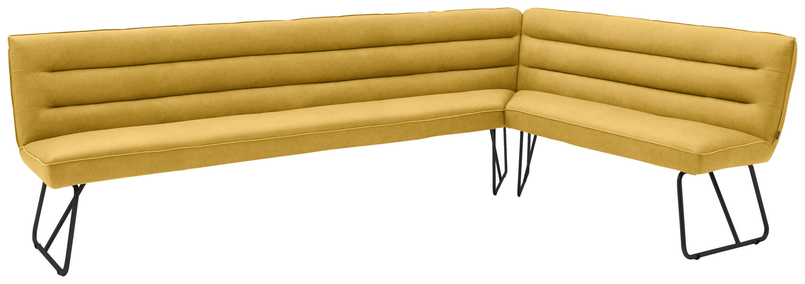 ECKBANK 284/184 cm  in Gelb, Schwarz  - Gelb/Schwarz, Design, Textil/Metall (284/184cm) - Dieter Knoll