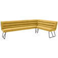 ECKBANK 304/184 cm  in Gelb, Schwarz  - Gelb/Schwarz, Design, Textil/Metall (304/184cm) - Dieter Knoll