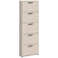 BILLENŐS CIPŐSSZEKRÉNY 59/169/17 cm  - kasmírszínű/fekete, Design, műanyag/faalapú anyag (59/169/17cm) - Carryhome