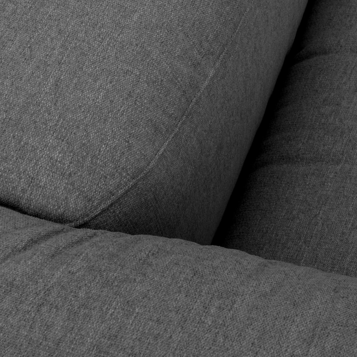 ECKSOFA LENA Anthrazit Flachgewebe  - Anthrazit, Design, Kunststoff/Textil (350/175cm) - Max Winzer