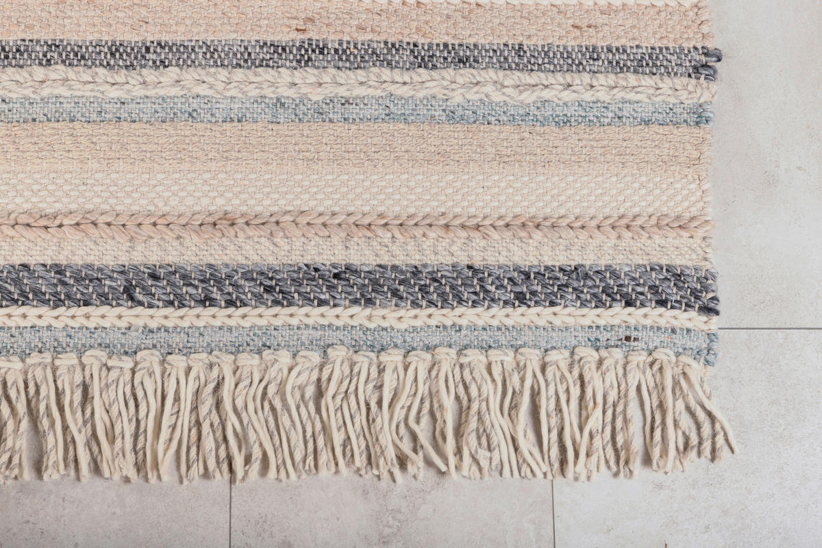 HOCHFLORTEPPICH 200/300 cm Blau, Beige  - Blau/Beige, LIFESTYLE, Textil (200/300cm) - P & B