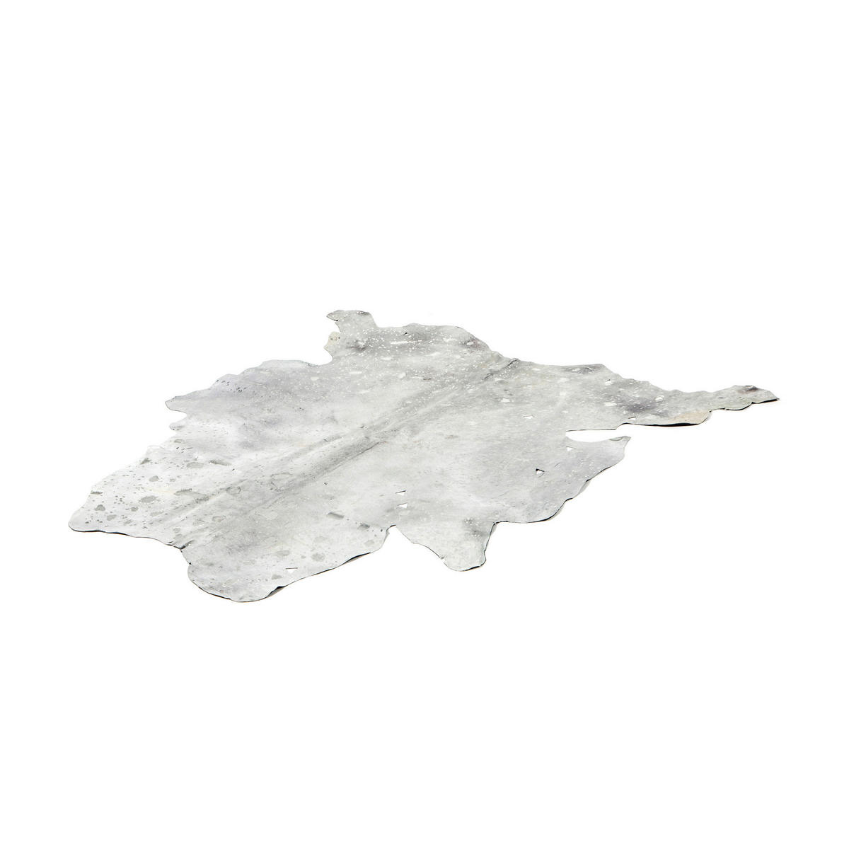 FLACHWEBETEPPICH Fly 110 Grau / Silber Grau, Silberfarben  - Silberfarben/Grau, KONVENTIONELL, Leder (1.35qm)