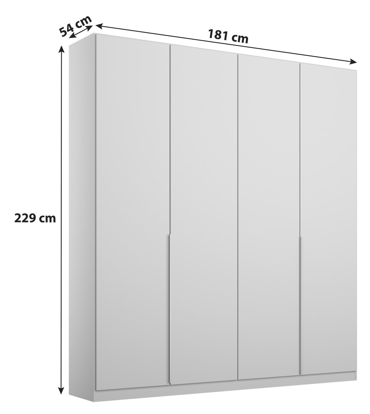 DREHTÜRENSCHRANK in Sonoma Eiche  - Alufarben/Sonoma Eiche, Modern, Holzwerkstoff/Metall (181/229/54cm) - Rauch Möbel