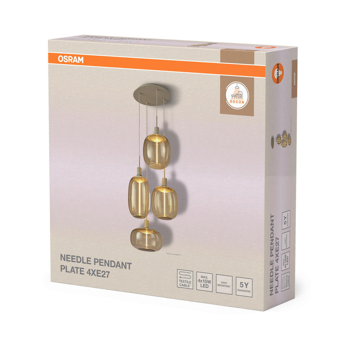 ohne Gläser 35/200 cm  - Beige, Basics, Metall (35/200cm) - Osram