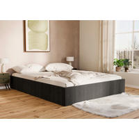 POLSTERBETT Lattenrost, Bettkasten 180/200 cm  in Schwarz  - Schwarz, Design, Holz/Textil (180/200cm) - Boxxx