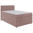 BOXSPRINGBETT 120/200 cm  in Hellrot  - Hellrot/Schwarz, KONVENTIONELL, Kunststoff/Textil (120/200cm) - Carryhome