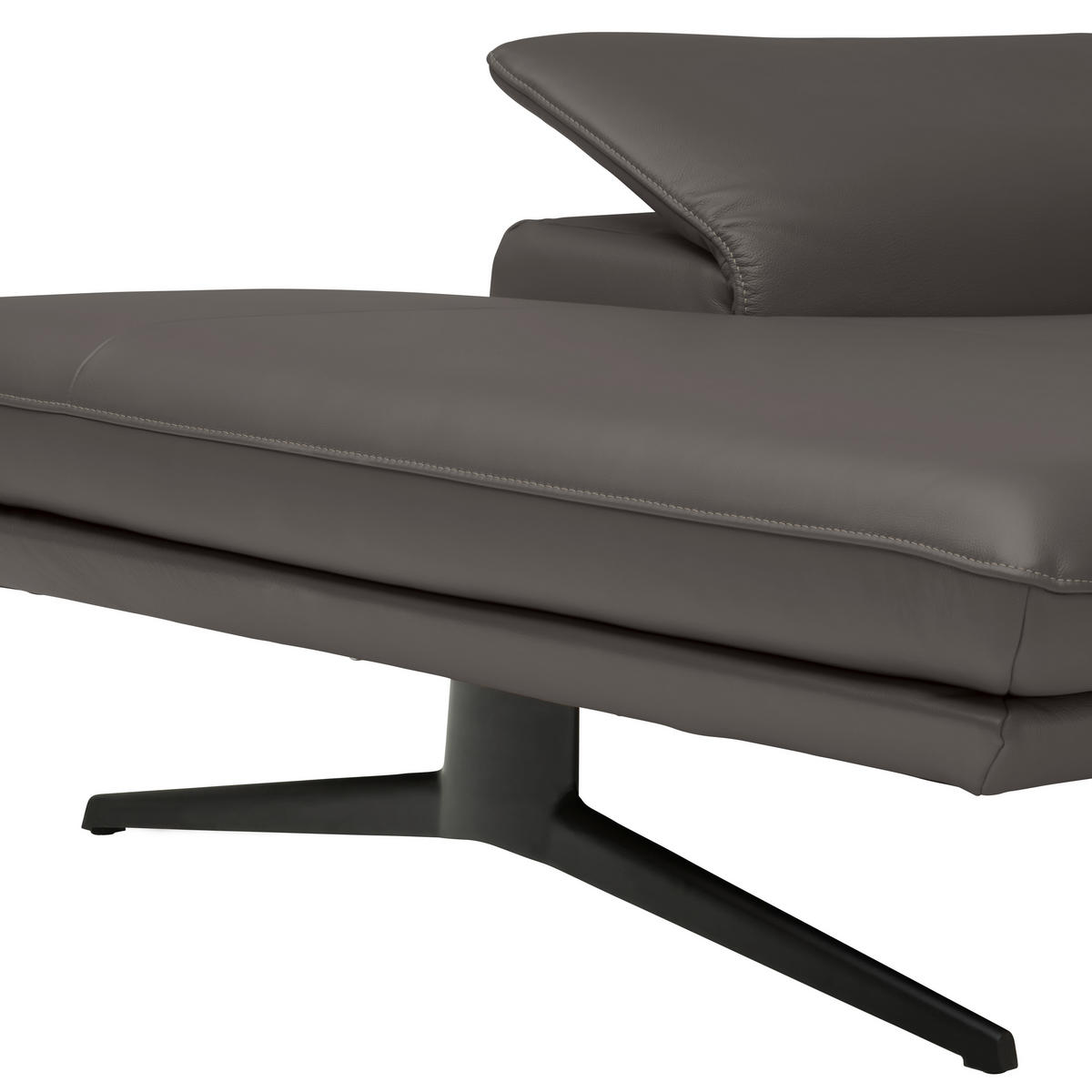 ECKSOFA in Echtleder Dunkelbraun  - Dunkelbraun/Beige, Design, Leder/Metall (150/242cm) - Koinor