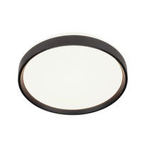 LED-DECKENLEUCHTE 38 cm  - Schwarz/Weiß, Trend, Kunststoff/Metall (38cm) - Novel