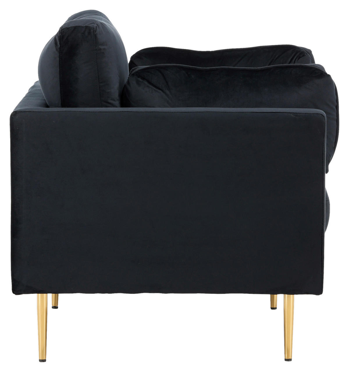 FÅTÖLJ i metall, textil svart, ljusbrun  - ljusbrun/svart, Design, metall/textil (110/84/86cm) - Livetastic