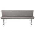 SITZBANK in Metall, Textil Grau, Schwarz  - Schwarz/Grau, Design, Textil/Metall (195/87/65cm) - Dieter Knoll