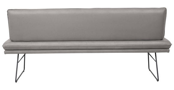 SITZBANK in Metall, Textil Grau, Schwarz  - Schwarz/Grau, Design, Textil/Metall (195/87/65cm) - Dieter Knoll