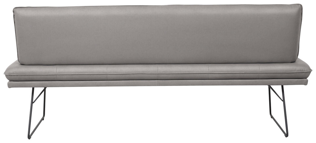 SITZBANK in Metall, Textil Grau, Schwarz  - Schwarz/Grau, Design, Textil/Metall (195/87/65cm) - Dieter Knoll