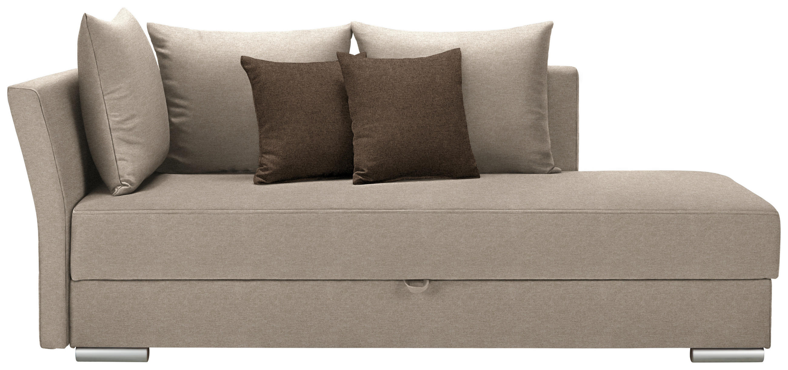 HEVERŐ textil bézs  - bézs/króm, Design, műanyag/textil (220/93/100cm) - Xora