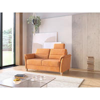 3-SITZER-SOFA Flachgewebe Terracotta  - Eichefarben/Terracotta, Konventionell, Holz/Textil (179/89/89cm) - Sit & More