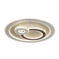 LED MENNYEZETI LÁMPA - krómszínű/barna, Trend, műanyag/fém (48/9cm) - Novel