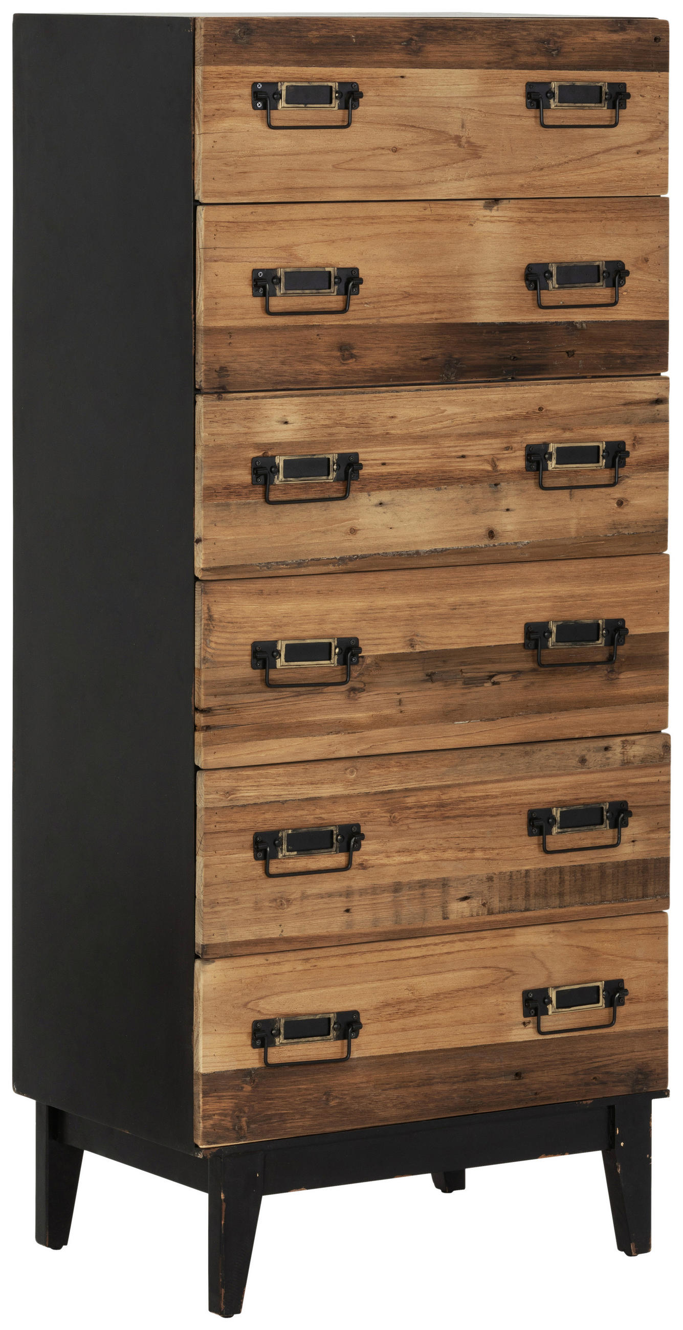 KOMMODE  in 60/139/41 cm  - Schwarz/Naturfarben, KONVENTIONELL, Holz/Holzwerkstoff (60/139/41cm) - Livetastic