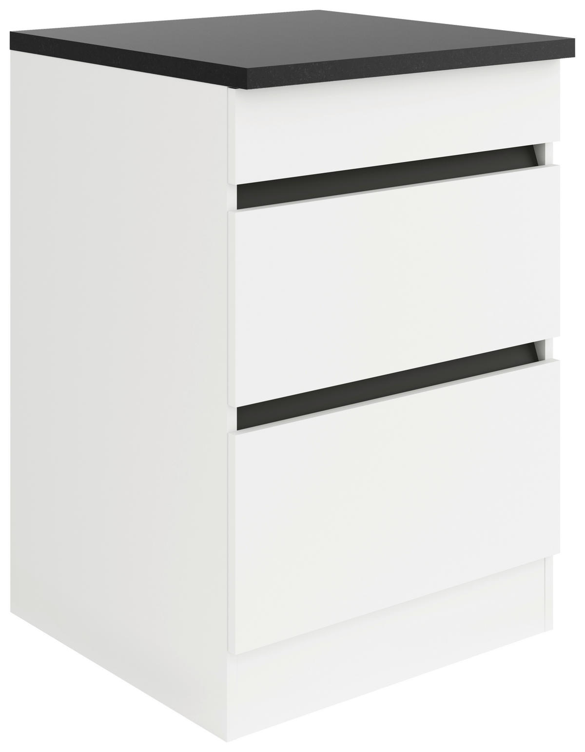 KÜCHENUNTERSCHRANK 60/88/57,1 cm  in Weiß  - Anthrazit/Buchefarben, Basics, Holzwerkstoff (60/88/57,1cm) - Optifit
