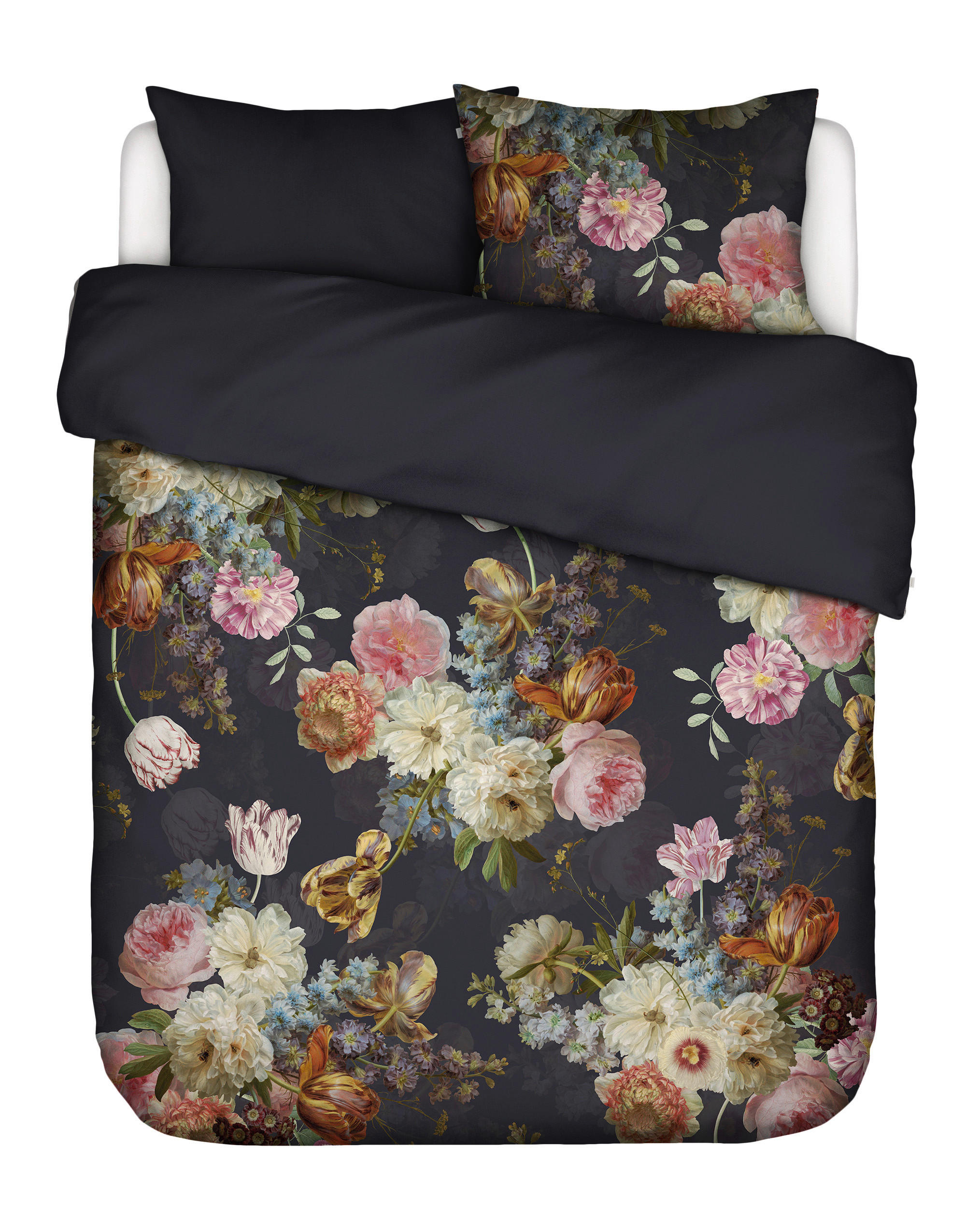 BETTWÄSCHE 3-teilig Rosabelle Satin 200/200 cm  - Dunkelblau, KONVENTIONELL, Textil (200/200cm) - Essenza
