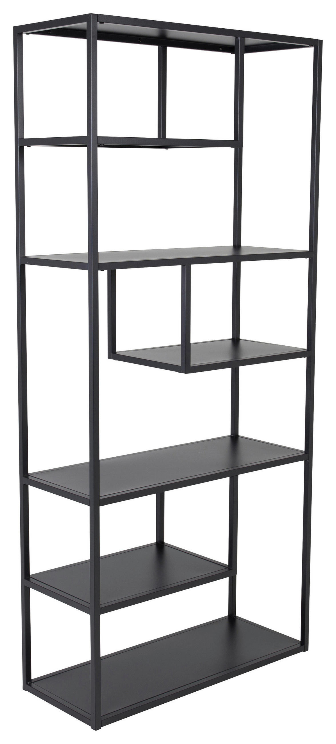 BÜCHERWAND  85/188/35 cm Schwarz  - Schwarz, Design, Metall (85/188/35cm) - Livetastic