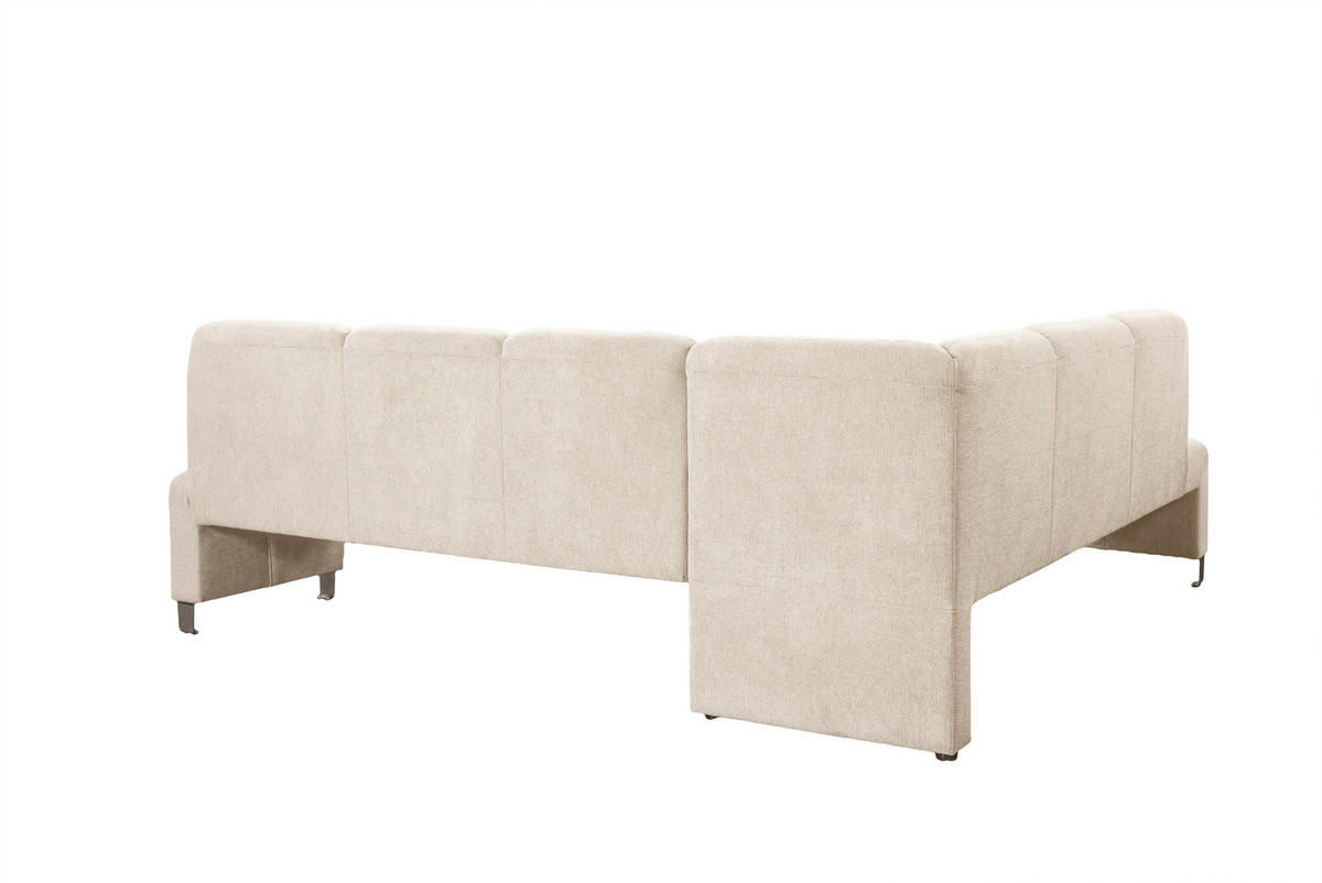 KLUPA KUTNA  bež  drvo, tekstil, drvni materijal      - srebrne boje/bež, Moderno, drvni materijal/drvo (263/198cm) - Livetastic