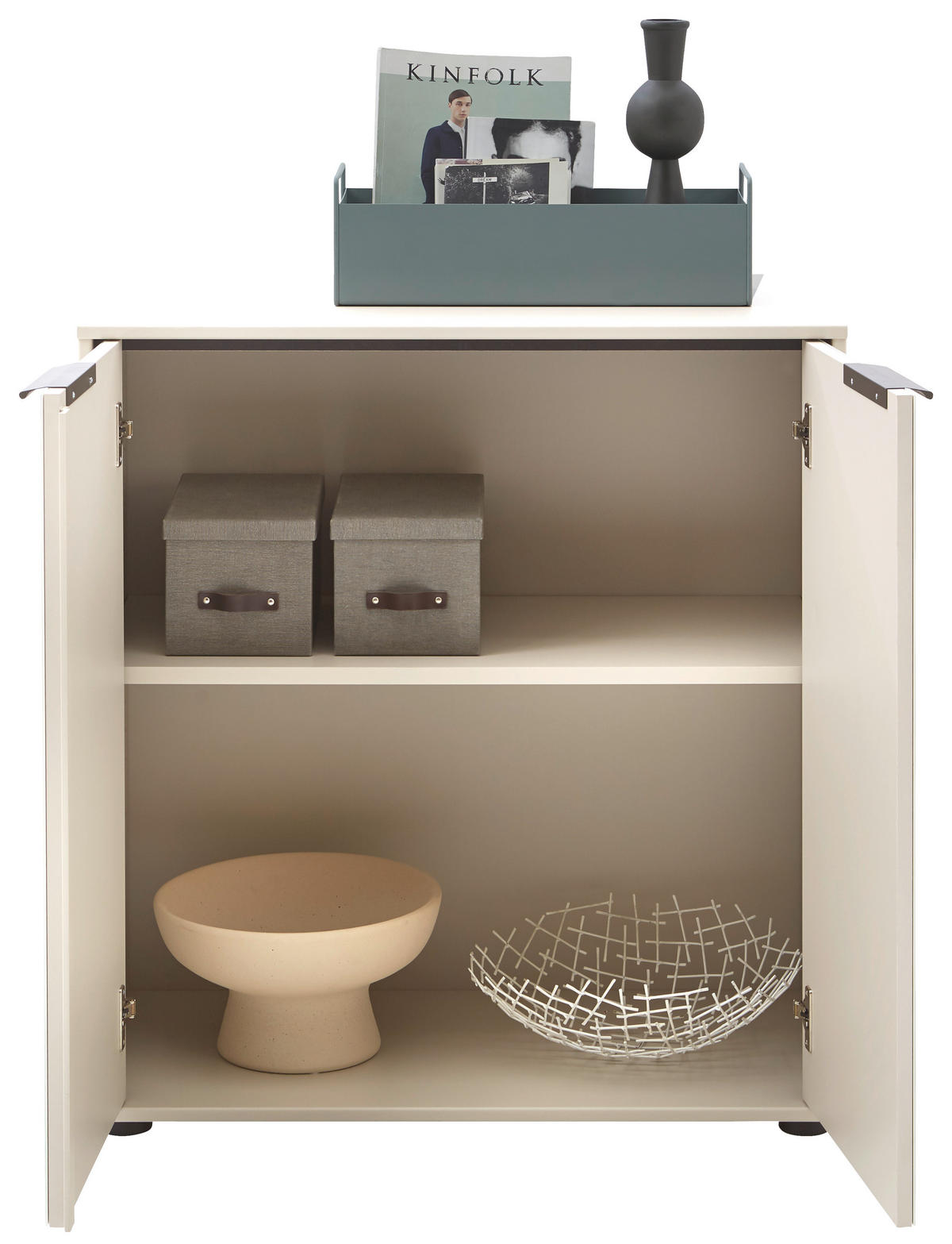 KOMMODE  in 80/86/43 cm  - Champagner/Eichefarben, Design, Glas/Holzwerkstoff (80/86/43cm) - Dieter Knoll