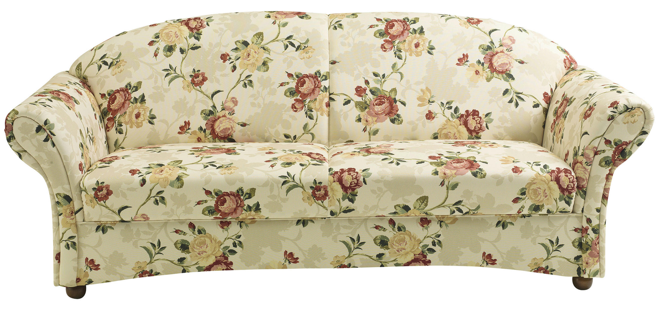3-SITZER-SOFA Flachgewebe Beige, Rot, Gelb  - Beige/Gelb, Design, Holz/Textil (202/85/81cm) - Max Winzer
