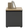 NACHTSCHRANK 45/46/41 cm furniert  - Eichefarben/Anthrazit, Design, Holzwerkstoff/Kunststoff (45/46/41cm) - Dieter Knoll