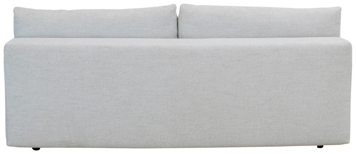 BOXSPRINGSOFA in Chenille Ecru  - Ecru/Schwarz, MODERN, Kunststoff/Textil (210/72/105cm) - Cantus