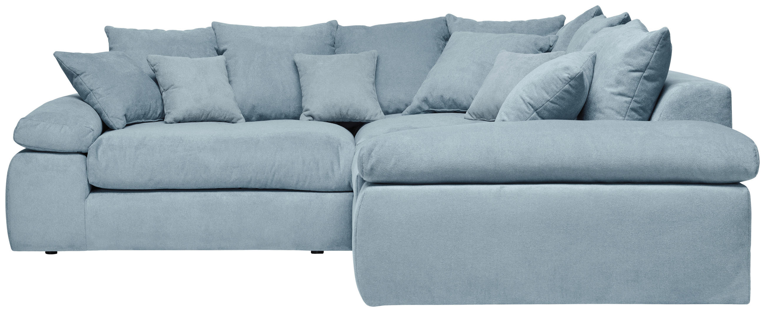 ECKSOFA  in Webstoff Blau  284/284 cm  - Blau/Schwarz, Design, Kunststoff/Textil (284/284cm) - Carryhome