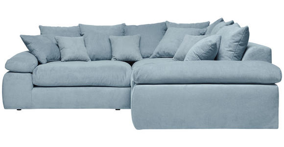 ECKSOFA  in Webstoff Blau  284/284 cm  - Blau/Schwarz, Design, Kunststoff/Textil (284/284cm) - Carryhome