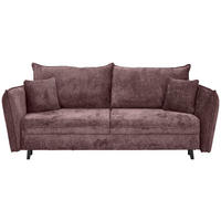 SCHLAFSOFA  mit Liegefunktion, Schlafen auf Sitzhöhe, Rücken echt Chenille Rosa  - Schwarz/Rosa, KONVENTIONELL, Holz/Textil (238/99/108cm) - Carryhome