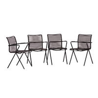 STAPELSESSEL in Metall, Kunststoff Anthrazit, Schwarz  - Anthrazit/Schwarz, Basics, Kunststoff/Metall (55/57/83cm) - Acamp