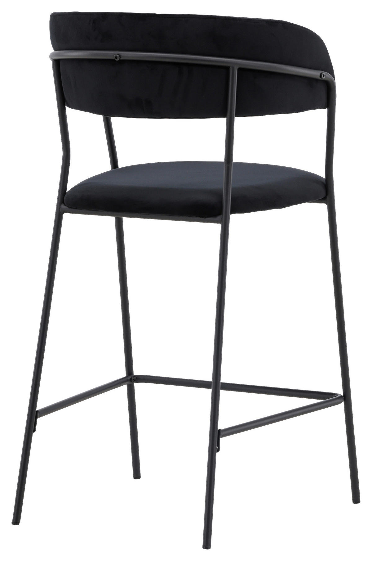 BARHOCKER-SET in Schwarz  - Schwarz, Design, Textil/Metall (53/97/49cm) - Livetastic