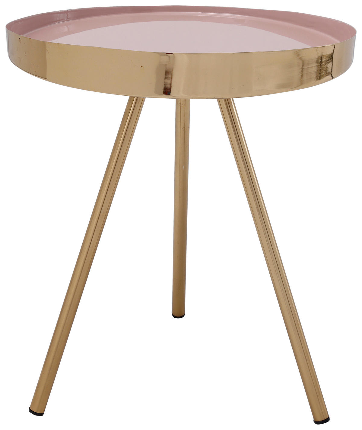 ODKLÁDACÍ STOLEK, barvy zlata, starorůžová - starorůžová/barvy zlata, Design, kov (41/48,5cm) - MID.YOU