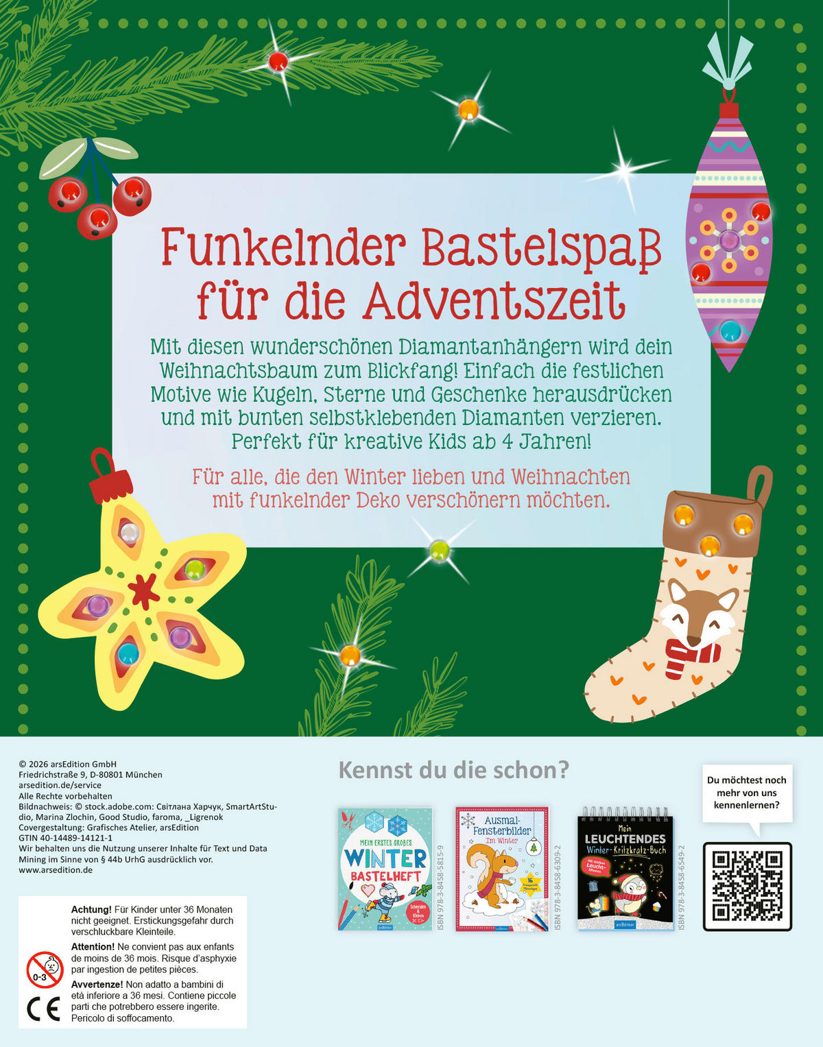 BUCH Diamant-Weihnachts-Anhänger  - Multicolor, Basics, Papier (16,5/16,5/1cm)
