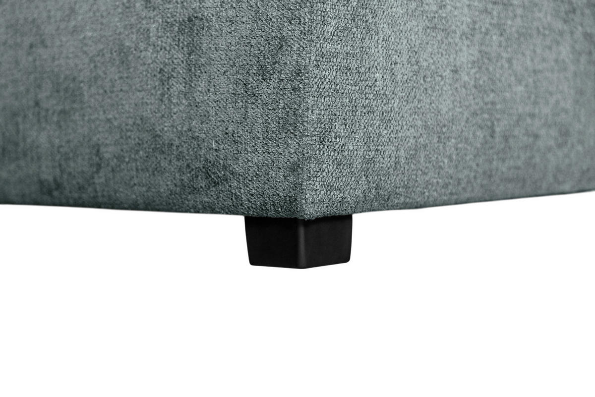 WOHNLANDSCHAFT VALERI Dunkelgrau Chenille  - Dunkelgrau/Schwarz, Design, Kunststoff/Textil (157/305/208cm) - MID.YOU