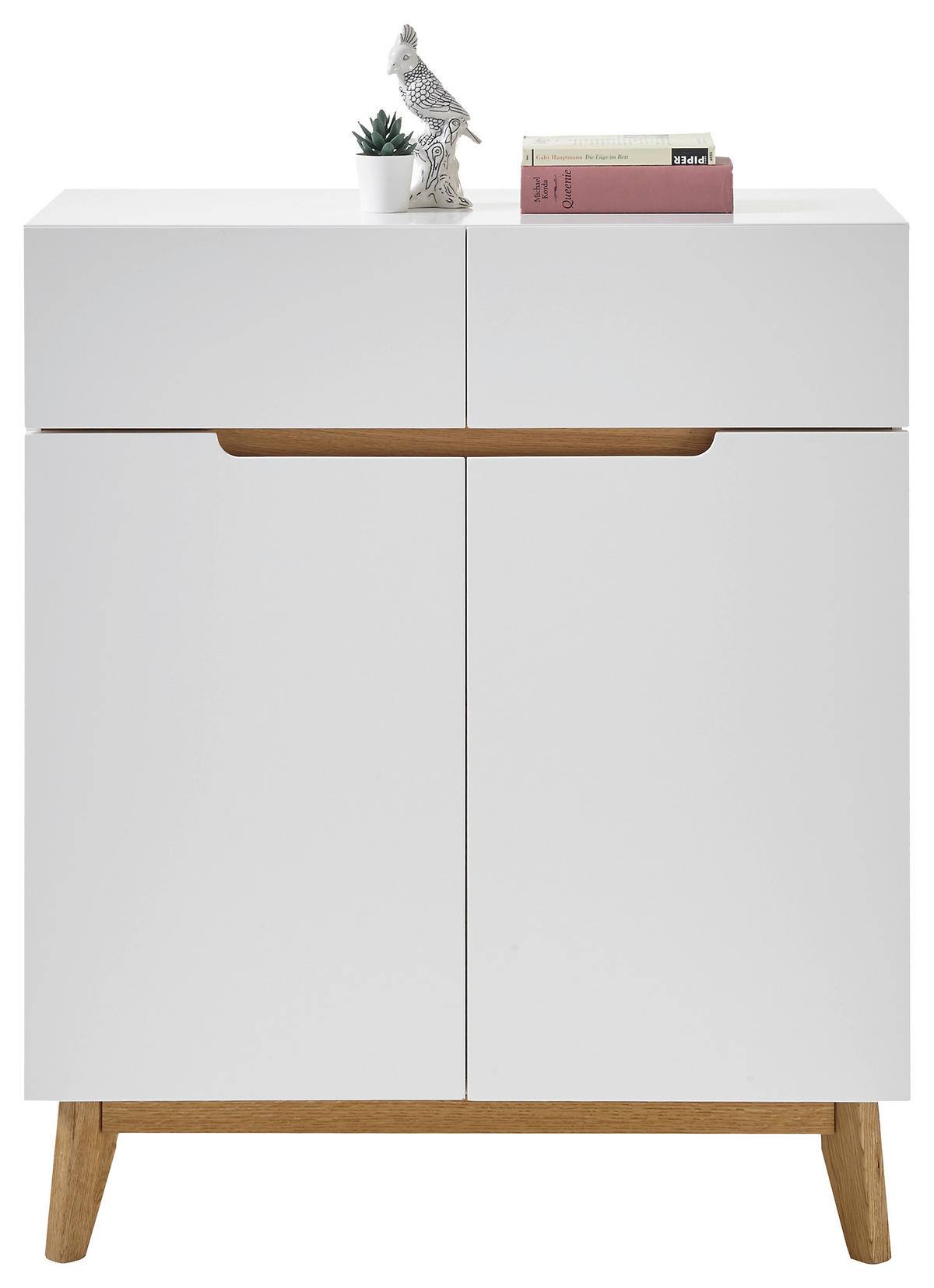 SCHUHSCHRANK 85/101/40 cm  - Eichefarben/Weiß, Design, Holz/Holzwerkstoff (85/101/40cm)
