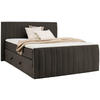 BOXSPRINGBETT 160/200 cm  in Braun  - Schwarz/Braun, KONVENTIONELL, Kunststoff/Textil (160/200cm) - Boxxx