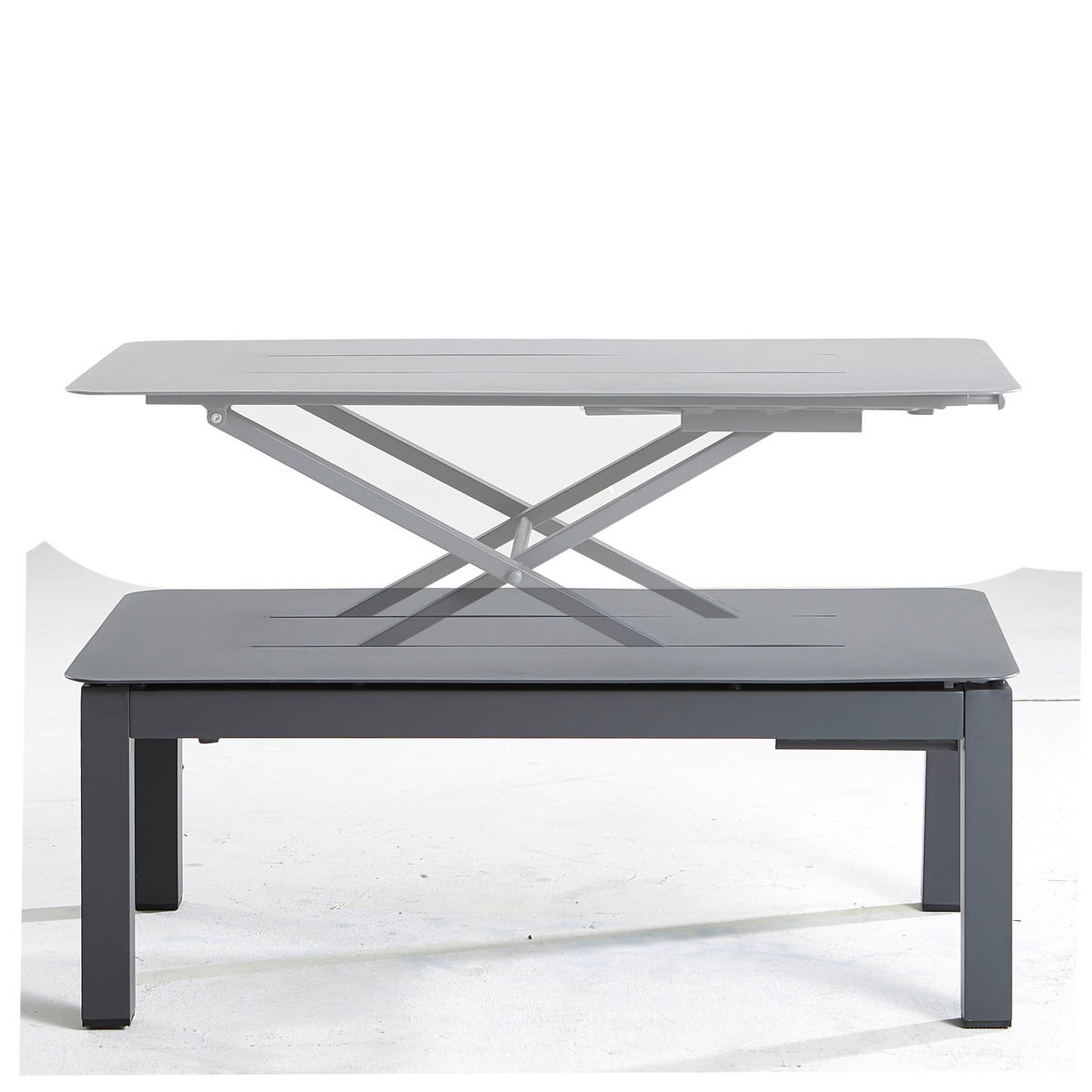 LOUNGETISCH 100/60/35-65 cm Metall  - Anthrazit, Design, Metall (100/60/35-65cm) - Amatio