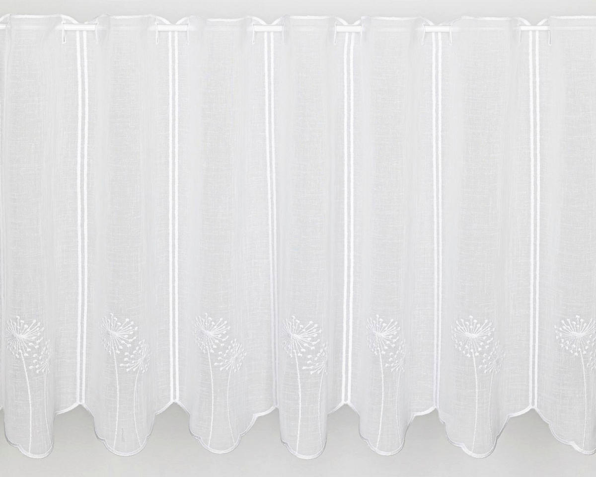 VITRÁZSFÜGGÖNY 60 cm  - fehér, Basics, textil (60cm)