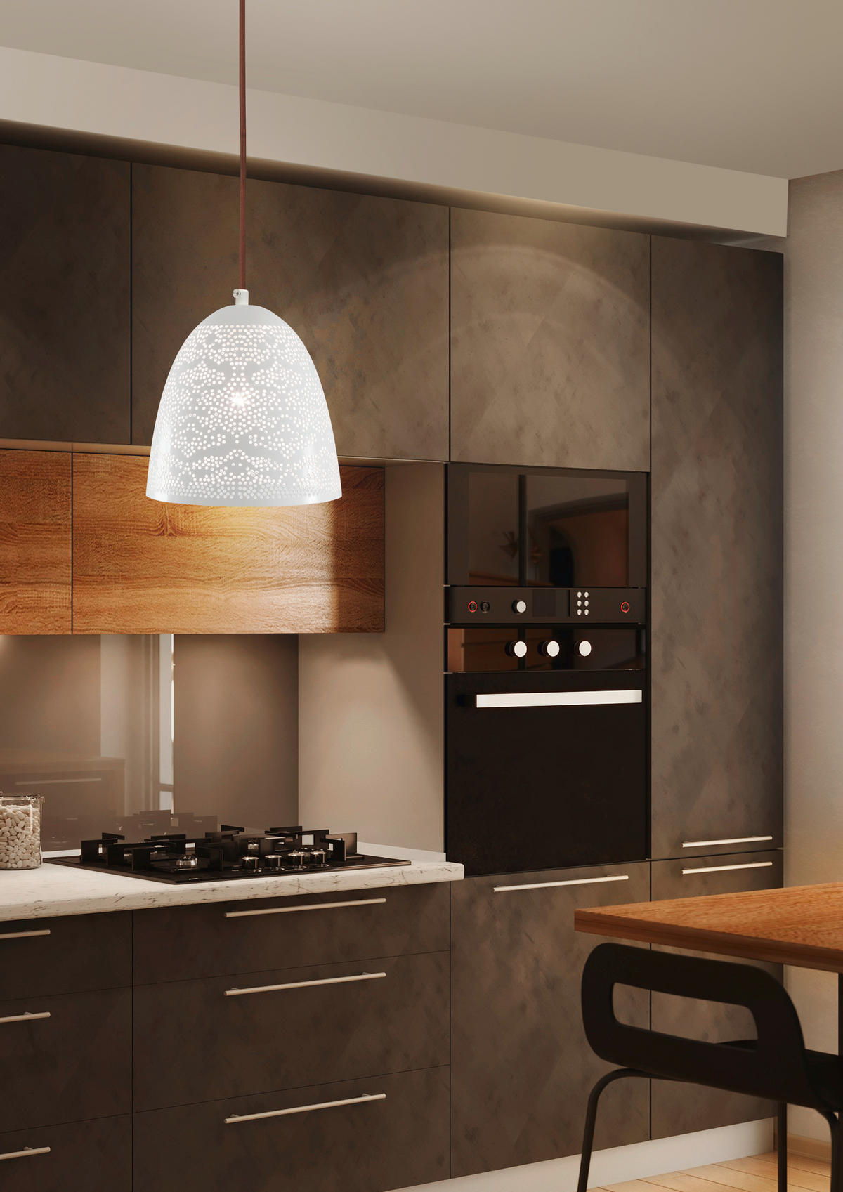 PENDELLAMPA Bene 20/20/125 cm  - vit, Design, metall (20/20/125cm)