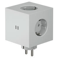 STECKDOSENWÜRFEL - Hellgrau, Basics, Kunststoff (7,6/7,6/11,3cm) - AVOLT