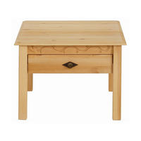 COUCHTISCH LYON Kiefer 60/60/42 cm quadratisch Naturfarben  - Messingfarben/Naturfarben, Design, Holz/Metall (60/60/42cm) - Livetastic