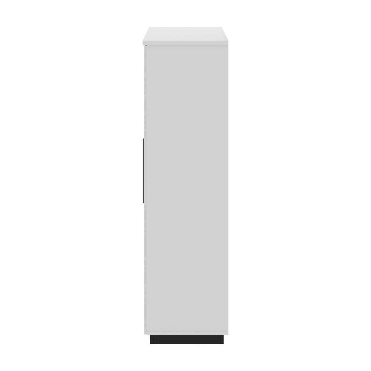 HIGHBOARD Tuluza 80/145,1/40,5 cm  - Weiss Hochglanz/Weiss, Design, Holzwerkstoff/Metall (80/145,1/40,5cm) - MID.YOU