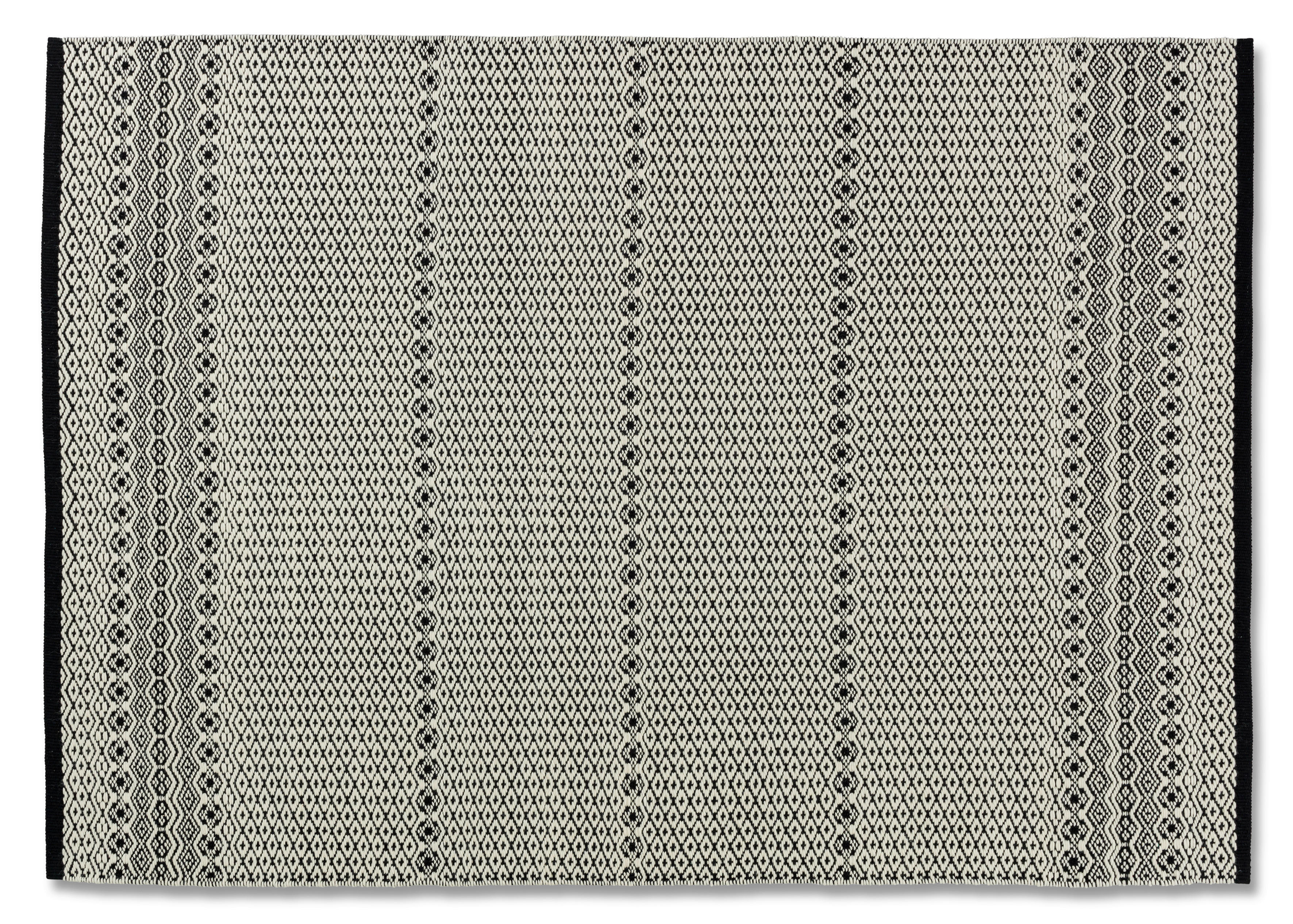HANDWEBTEPPICH 170/240 cm Morrelino  - Schwarz/Weiß, Basics, Textil (170/240cm) - Linea Natura