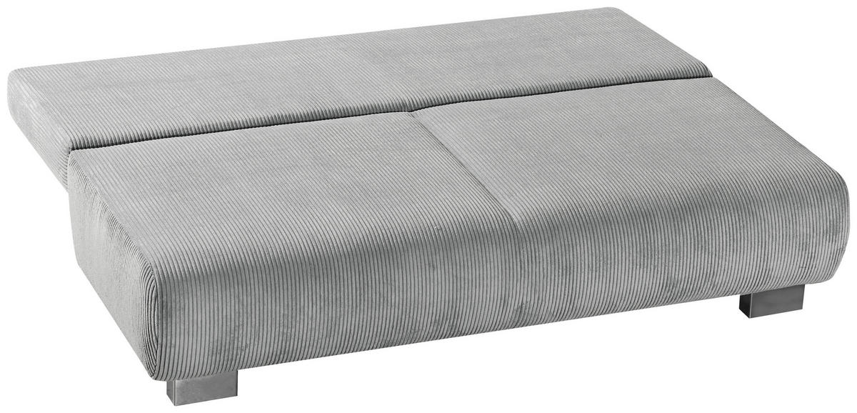 SCHLAFSOFA in Cord Hellgrau  - Hellgrau, KONVENTIONELL, Textil/Metall (196/89/94cm) - Novel