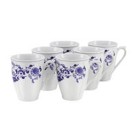TASSENSET Flora Zwiebelmuster 6-teilig  - Blau/Weiß, Basics, Keramik (300ml) - Creatable
