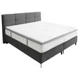 BOXSPRINGBETT 180/200 cm  in Grau  - Schwarz/Grau, KONVENTIONELL, Holz/Holzwerkstoff (180/200cm) - Carryhome